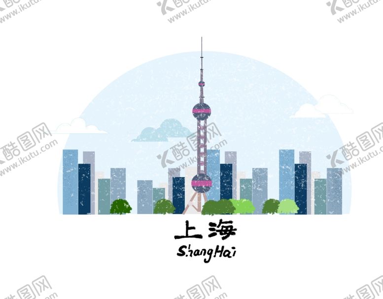 编号：40930605021855357694【酷图网】源文件下载-手绘城市城市地标