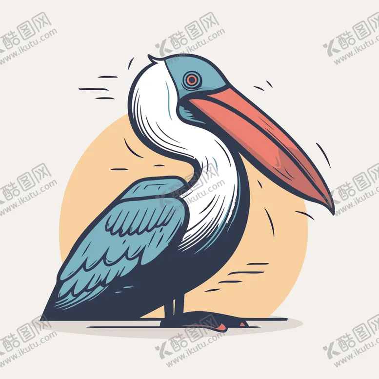 编号：39647202051121175306【酷图网】源文件下载-有趣鹈鹕卡通儿童插画