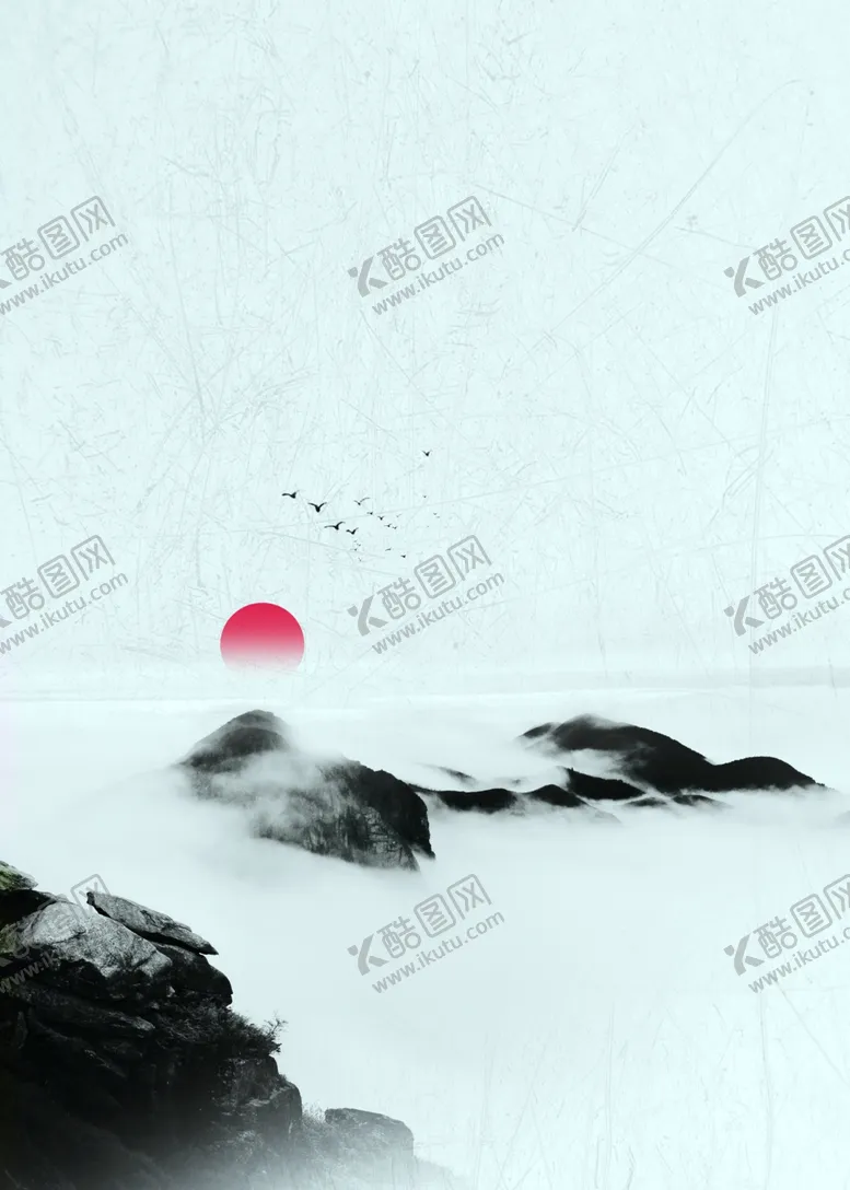 编号：13177606281257247177【酷图网】源文件下载-水墨装饰画