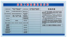 农民工维权公示栏