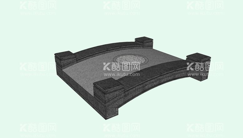 编号：64229812212029304430【酷图网】源文件下载-现代时尚弧形桥SU模型