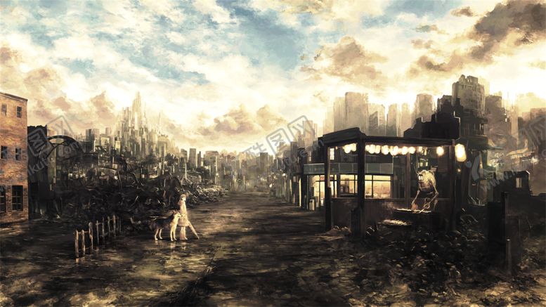 编号：89704707090241294316【酷图网】源文件下载-彩色动漫场景插画背景