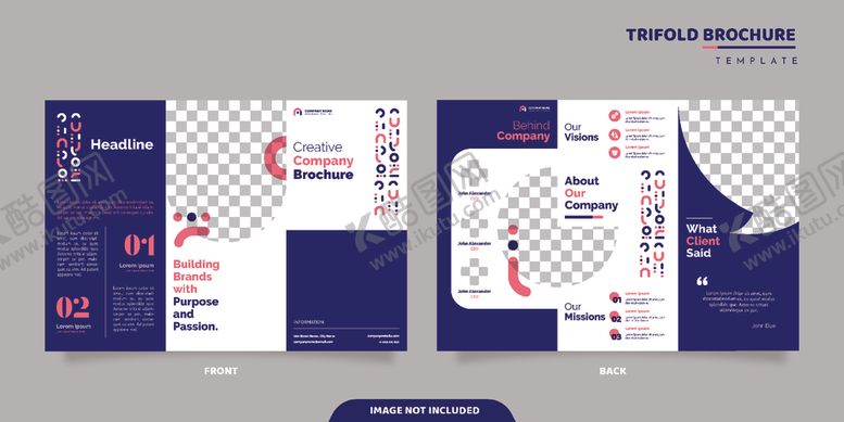 编号：58649309111325526425【酷图网】源文件下载-商务简约三折页模板设计