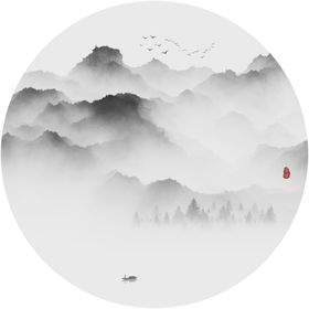 抽象意境水墨画