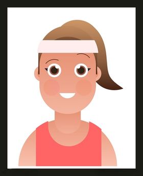 手绘女孩女人优雅漂亮美