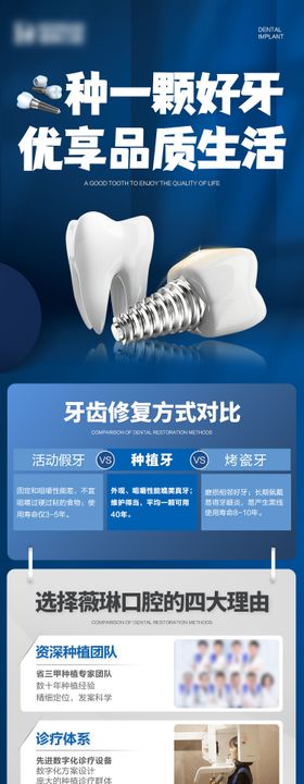 口腔种植牙活动海报详情