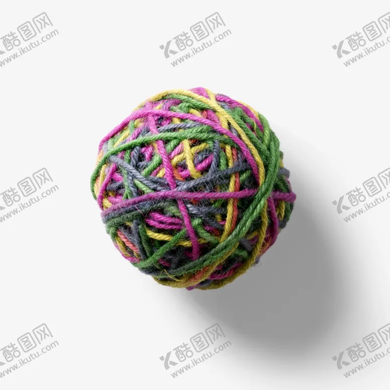 编号：29154402212004592570【酷图网】源文件下载-彩色麻绳球