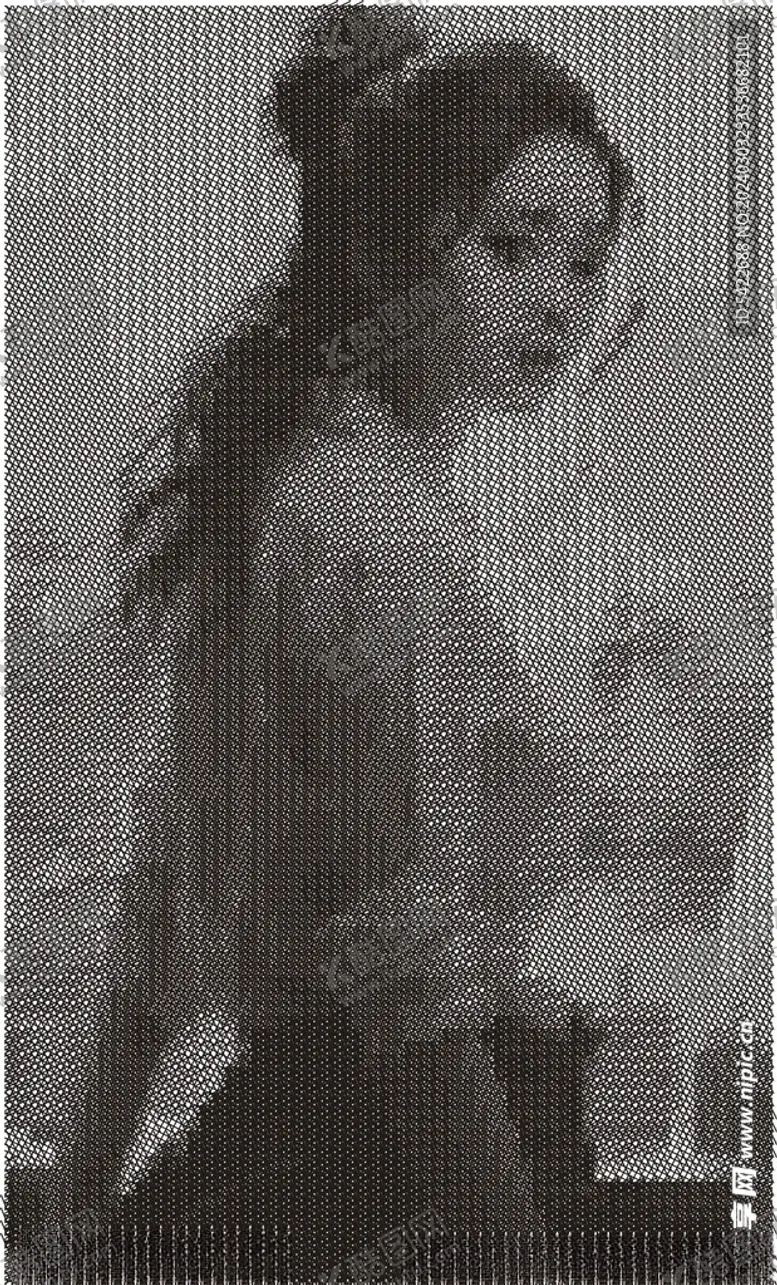 编号：72539501310413336231【酷图网】源文件下载-绘画中的女青年