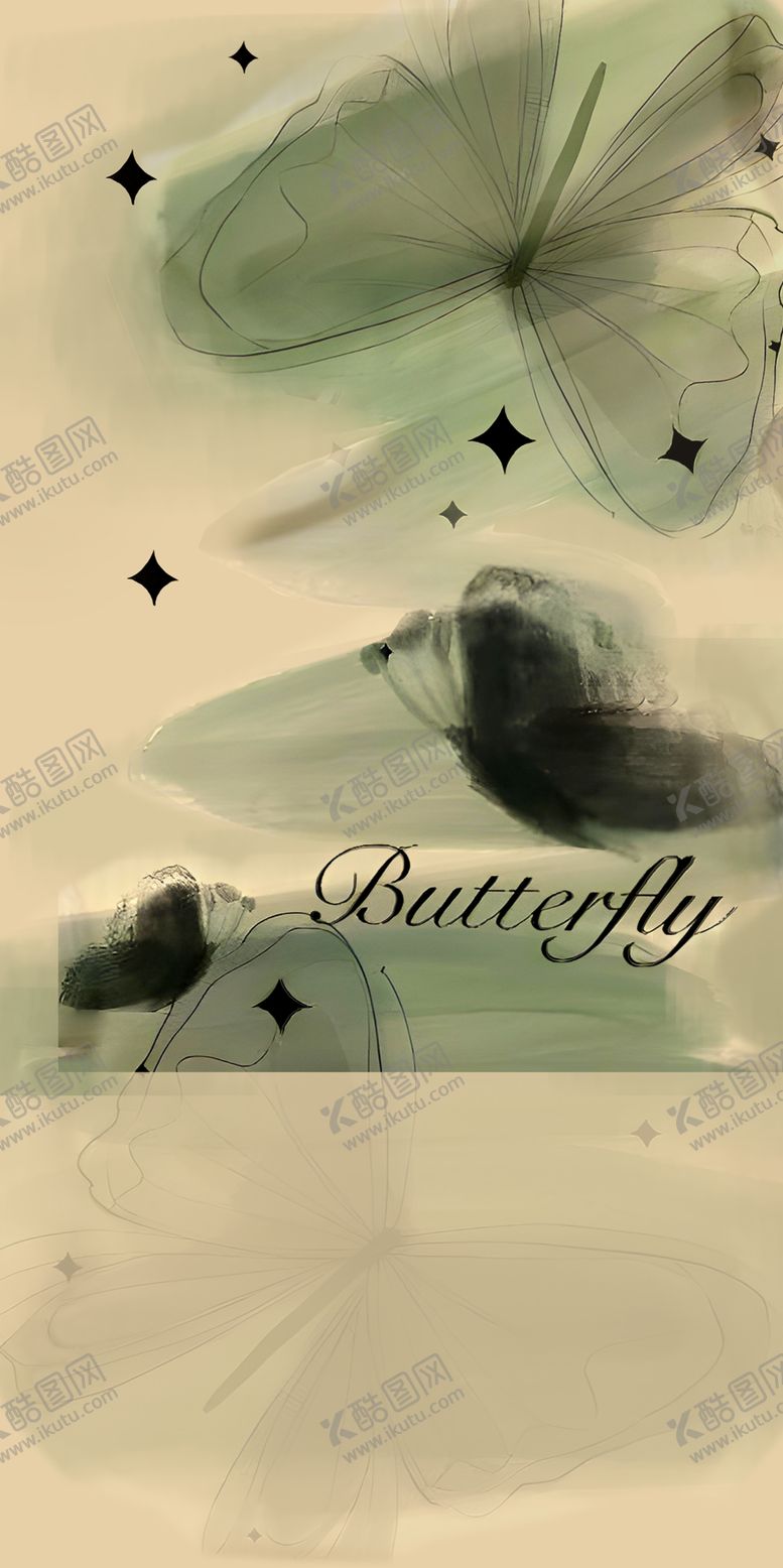 编号：22427101150858583863【酷图网】源文件下载-水墨蝴蝶舞