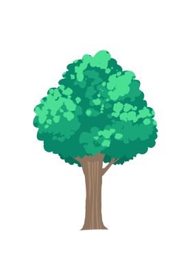 树卡通风格一棵树