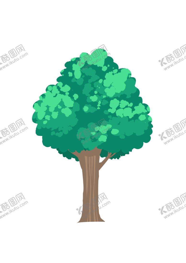 编号：83231206301814478799【酷图网】源文件下载-树卡通风格一棵树