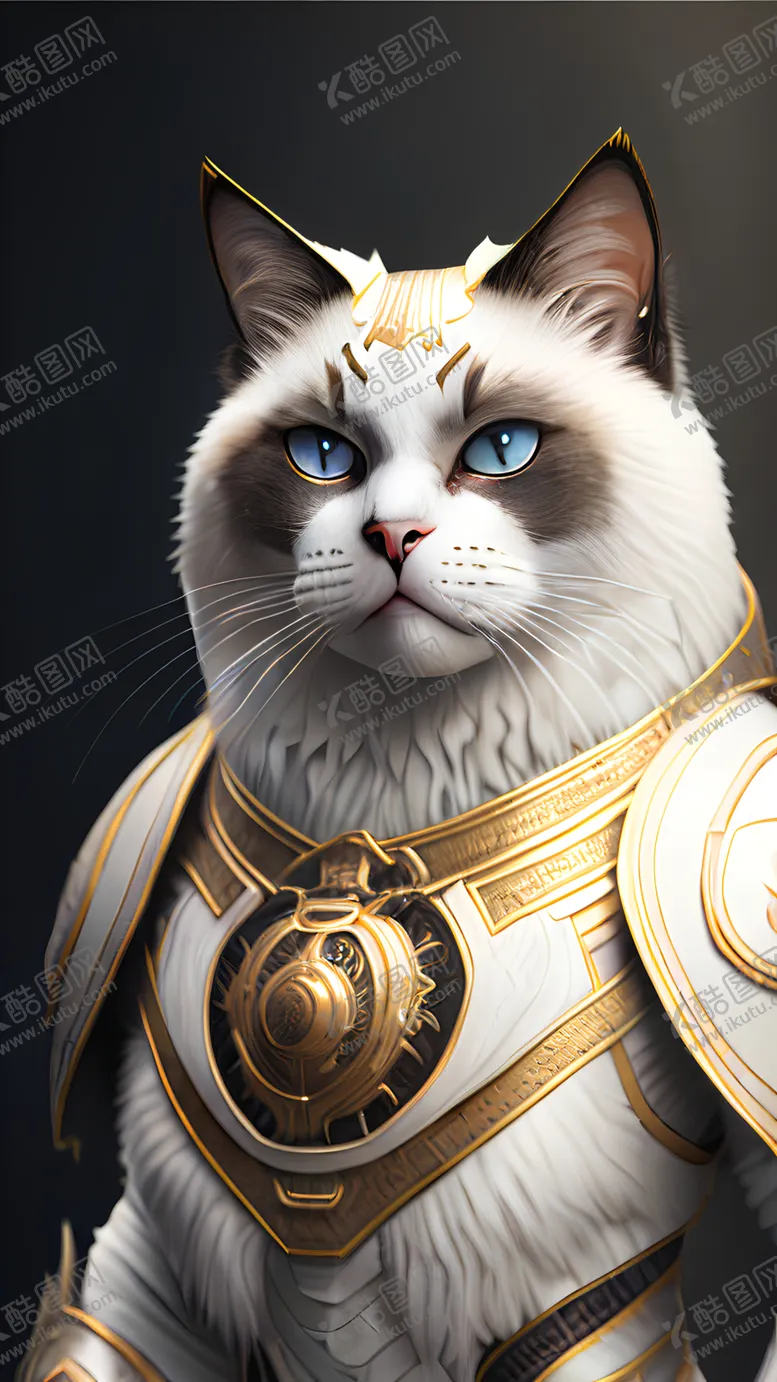 编号：35499701251837346993【酷图网】源文件下载-布偶猫机甲插画