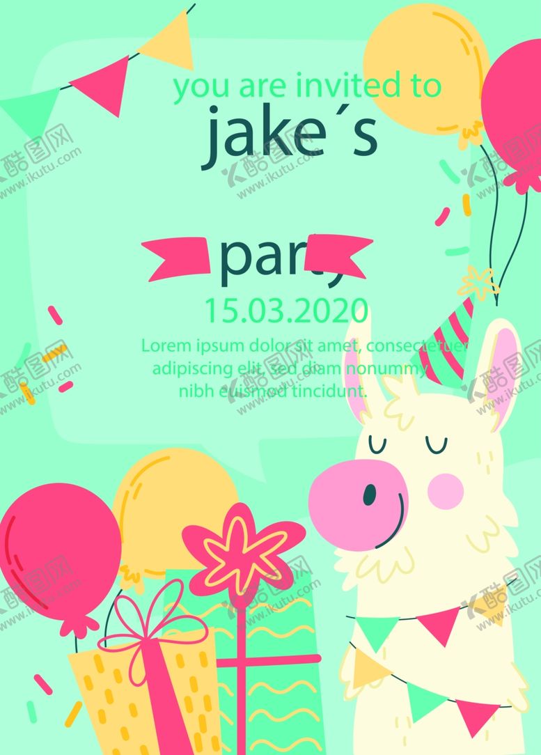 编号：88163010040841212220【酷图网】源文件下载-生日邀请函