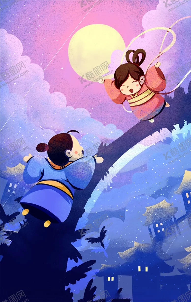编号：34222905021228479595【酷图网】源文件下载-七夕节插画