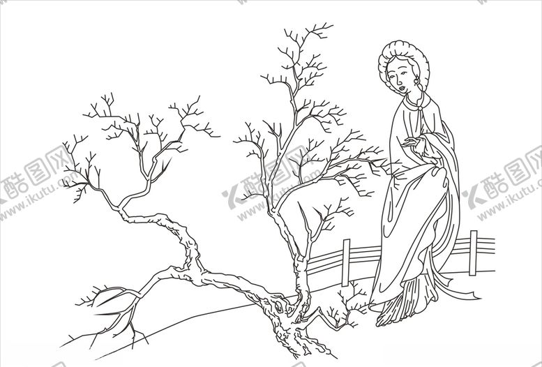 编号：40684610101827385157【酷图网】源文件下载-仕女赏雪