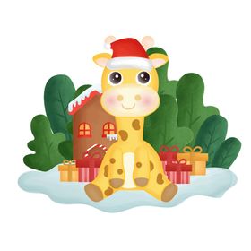 卡通圣诞节日背景快乐