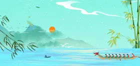 端午节背景佳古典中国画