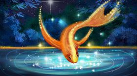 国潮插画金鱼插画