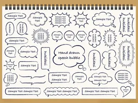 手绘边框与对话框素材集