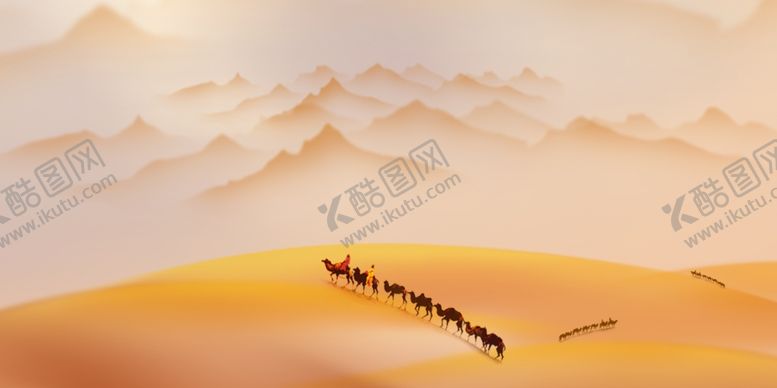 编号：16409707070832385747【酷图网】源文件下载-沙漠骆驼