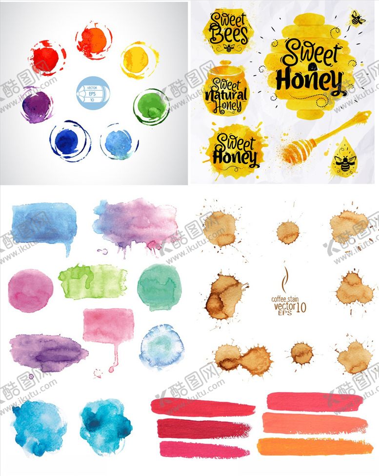 编号：77890410310535533727【酷图网】源文件下载-水彩毛笔笔触墨迹