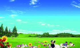 大自然草原背景