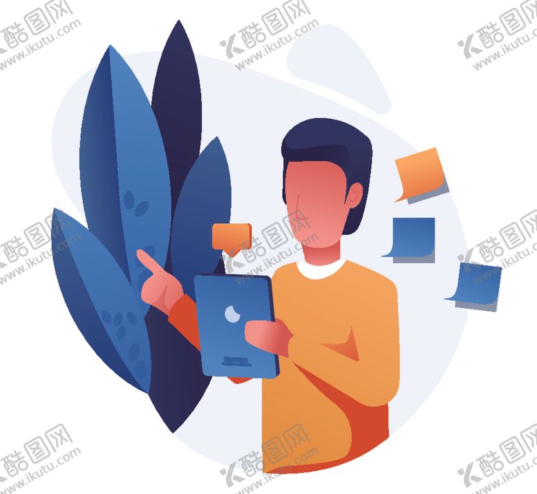 编号：84811104300422448380【酷图网】源文件下载-扁平化办公生活插画