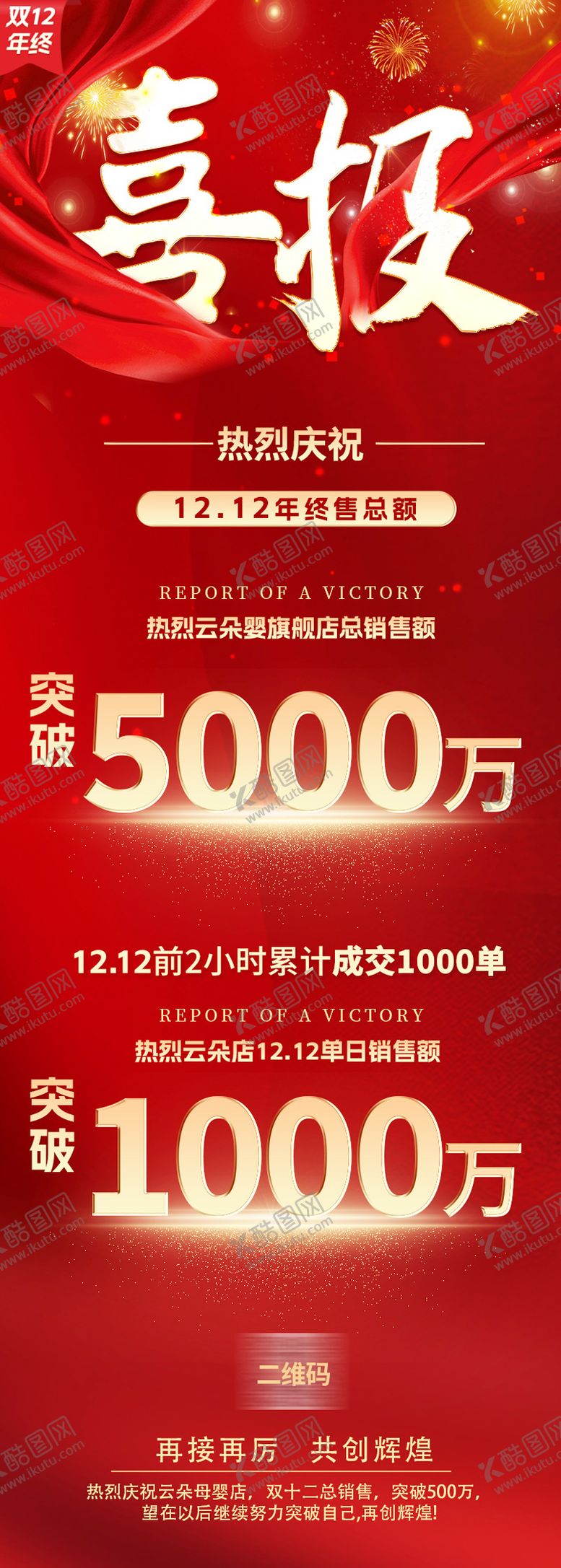 编号：85720012050700498193【酷图网】源文件下载-年终喜报长图海报