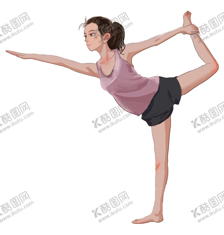 编号：75590110212242164287【酷图网】源文件下载-瑜伽女孩