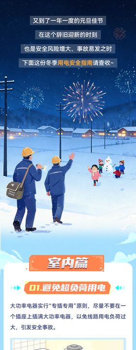 新年安全用电推文长图