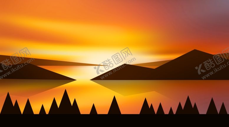 编号：53809505132205447439【酷图网】源文件下载-山水插画