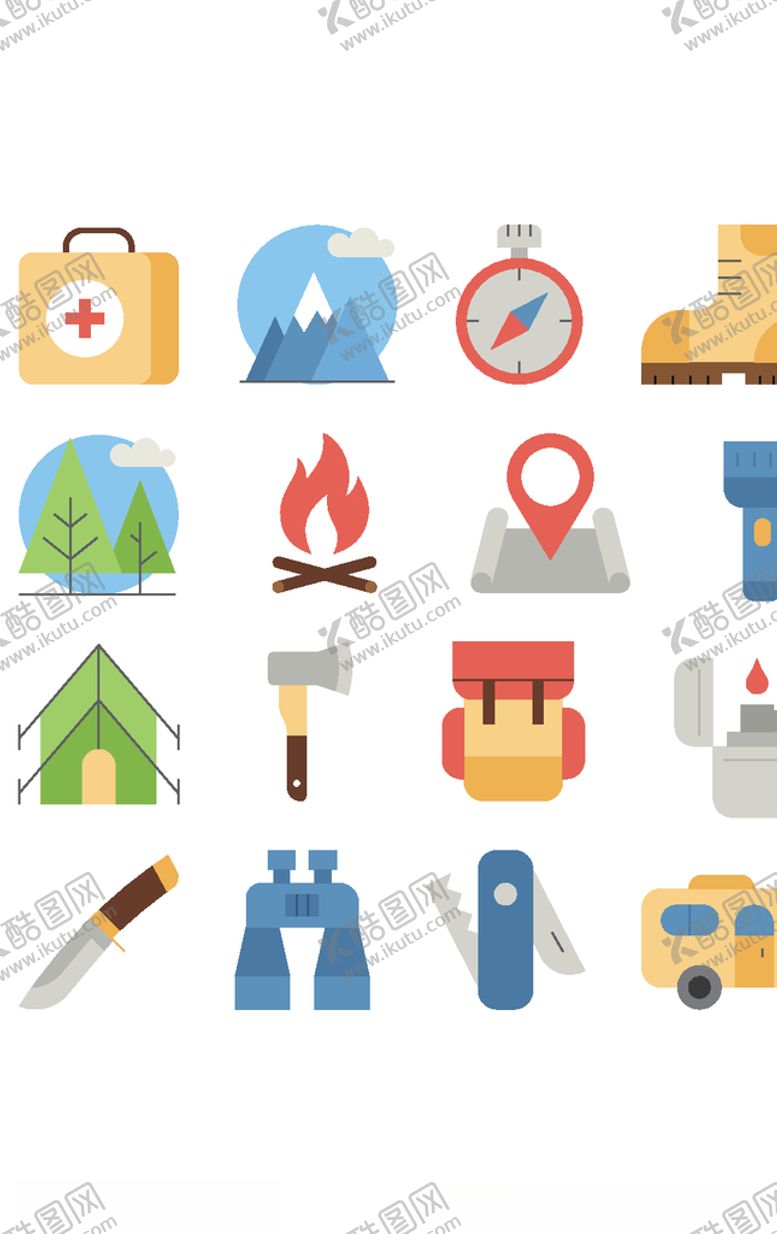 编号：48913209231237235974【酷图网】源文件下载-户外露营生存工具