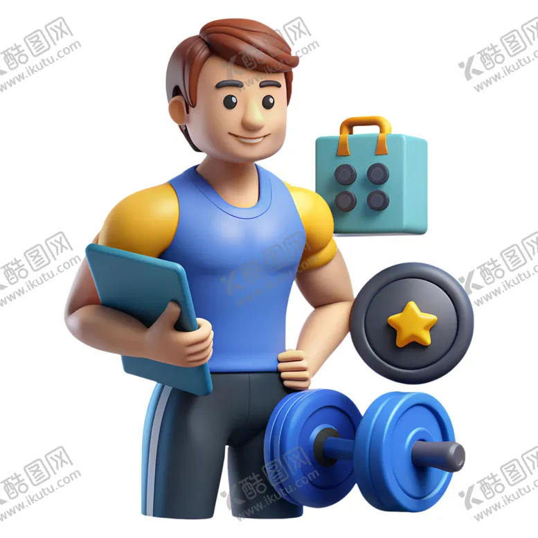 编号：72114802091831479909【酷图网】源文件下载-3D健身教练