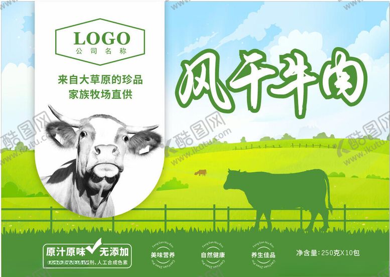 编号：76417104081200033488【酷图网】源文件下载-牛肉干包装平面图