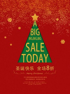 元旦圣诞节海报促销宣传