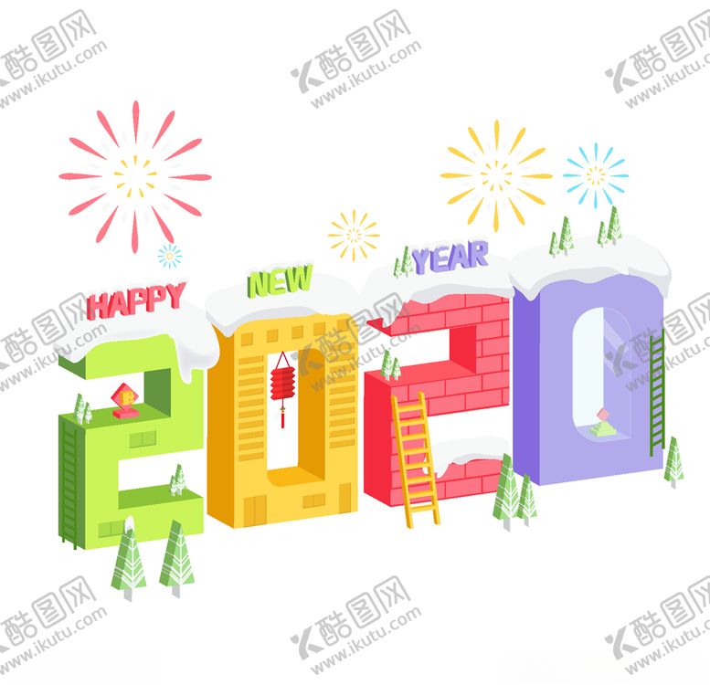 编号：49805510291253493063【酷图网】源文件下载-2020立体字