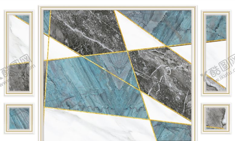 编号：93634809262151198540【酷图网】源文件下载-几何大理石色块背景墙