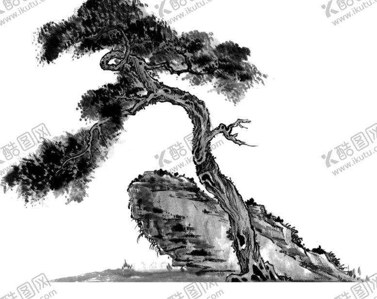 编号：94081705061318508948【酷图网】源文件下载-水墨中国风迎客松