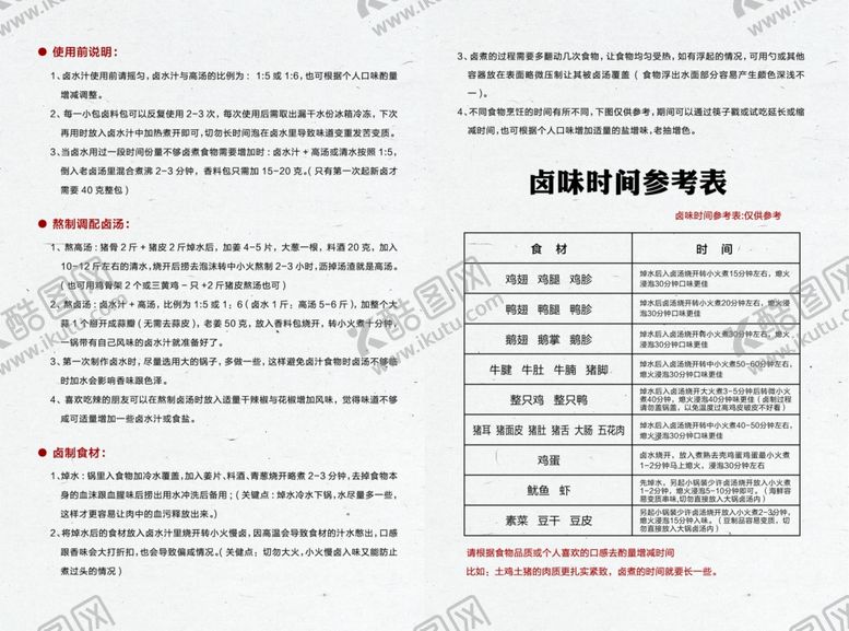 编号：88280105182129571771【酷图网】源文件下载-秘制五香卤水手册
