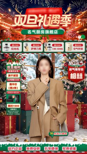 元旦圣诞双旦礼遇季直播间海报