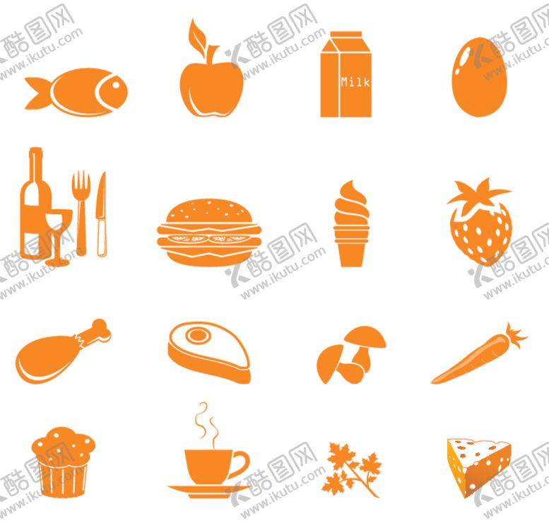 编号：31933309270209173778【酷图网】源文件下载-餐饮食品图标