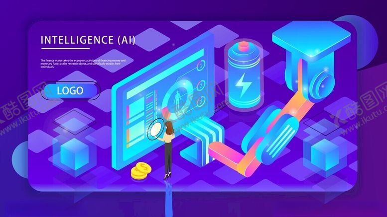 编号：26393804170007591099【酷图网】源文件下载-AI人工智能科技海报背景