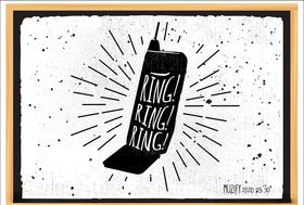 老式电话粉笔画