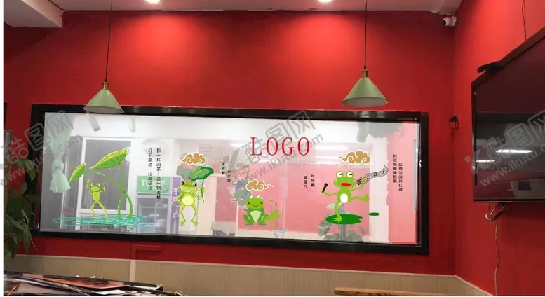 编号：35262110262338565621【酷图网】源文件下载-美蛙鱼头玻璃贴