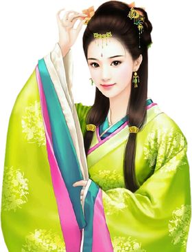 古装帅哥美女插画图片