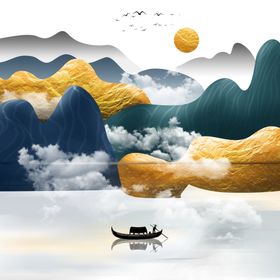 中国山水装饰画