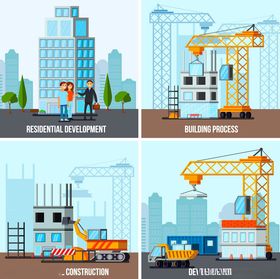 城市建筑施工场景展示