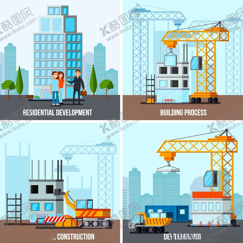 编号：42396812191927093272【酷图网】源文件下载-城市建筑施工场景展示
