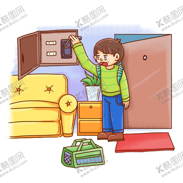 编号：35711607050453383170【酷图网】源文件下载-预防火灾人物卡通火警海报素材