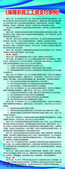保障农民工工资支付条例